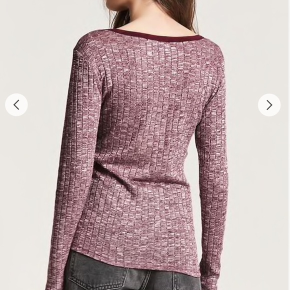 NWT Ribbed Long Sleeve Top - Picture 2 of 7